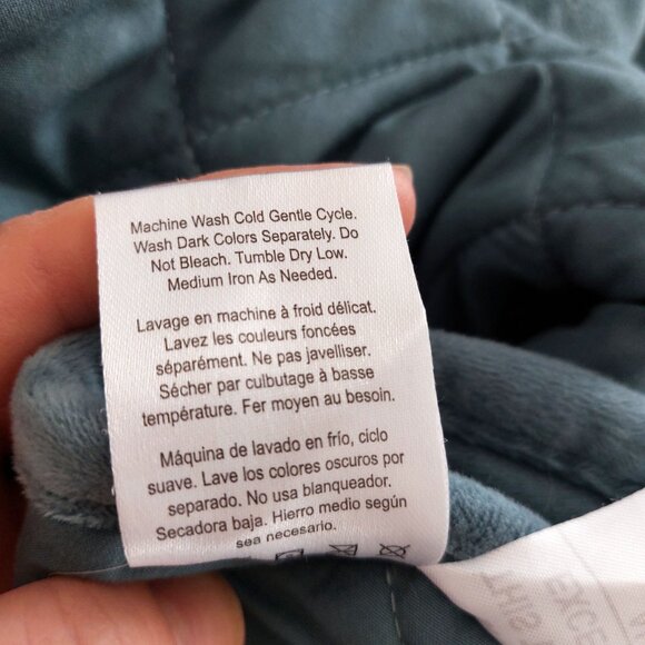 Velvet Velour Quilt Bedspread - King - 98" x 108" Aqua/Teal/Blue/Green - Picture 7 of 9